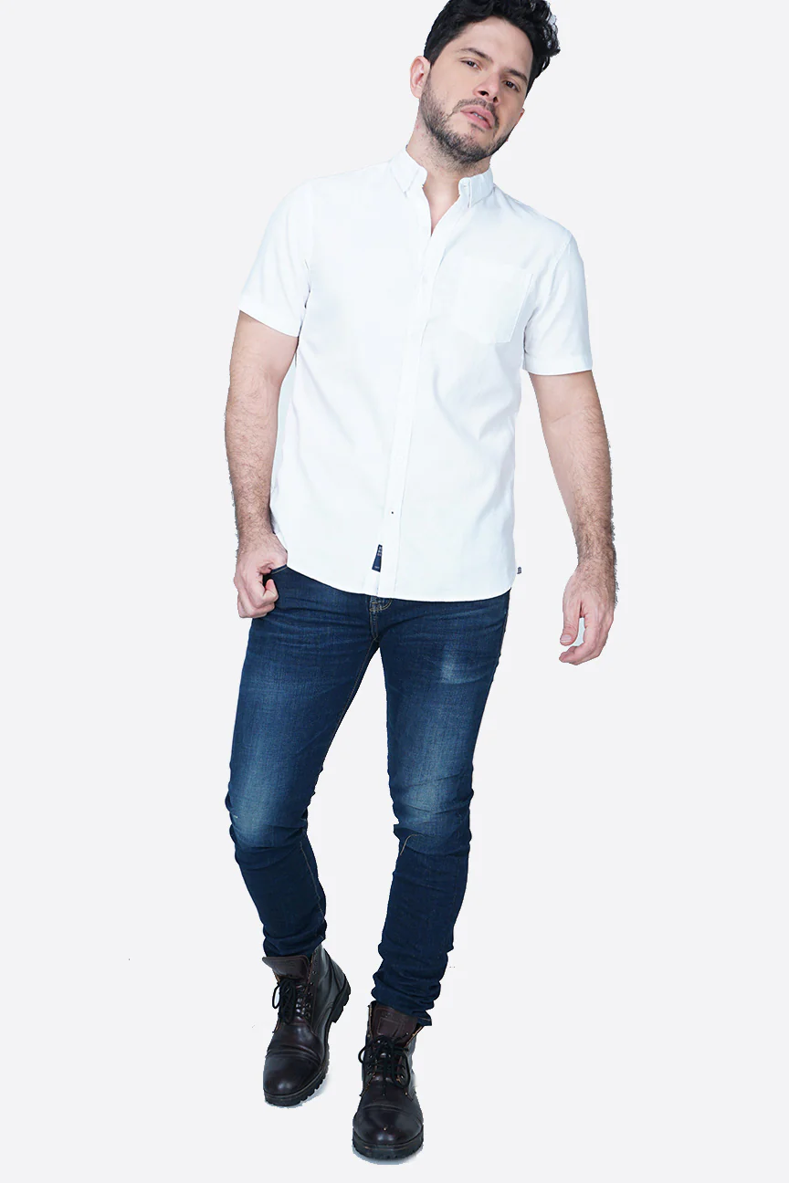 Kemeja Lengan Pendek Regular Magnus 20 Offwhite - Image 2