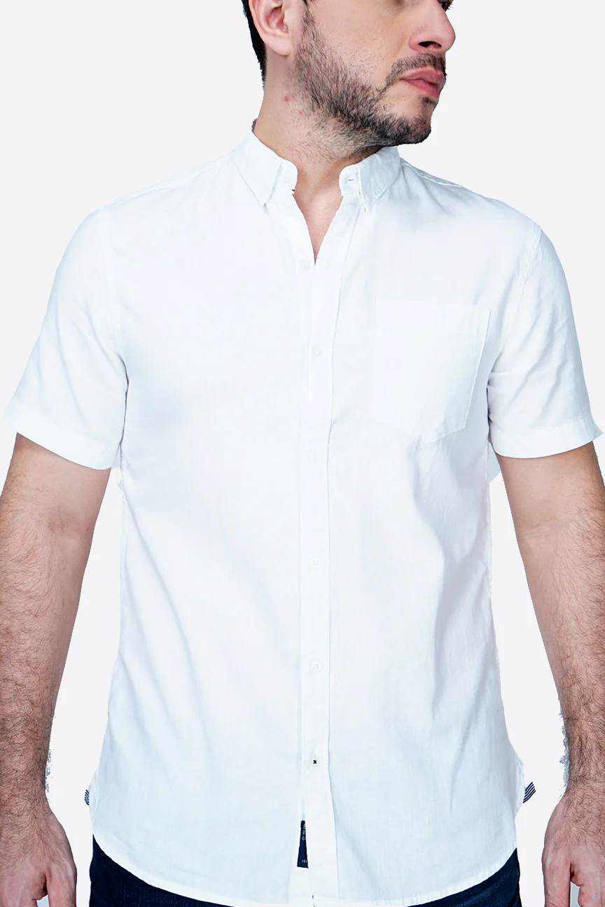 Kemeja Lengan Pendek Regular Magnus 20 Offwhite - Image 3