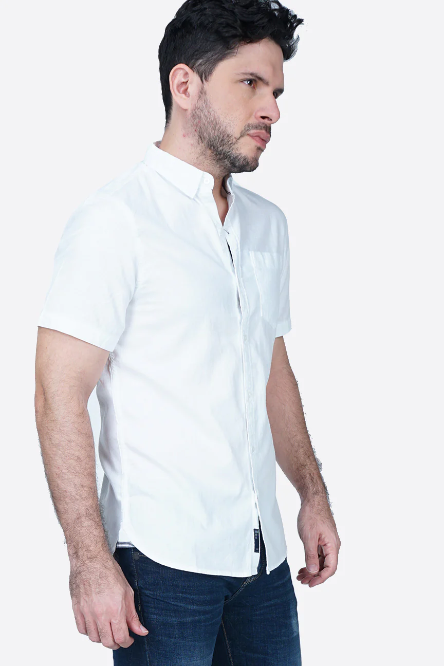 Kemeja Lengan Pendek Regular Magnus 20 Offwhite - Image 4