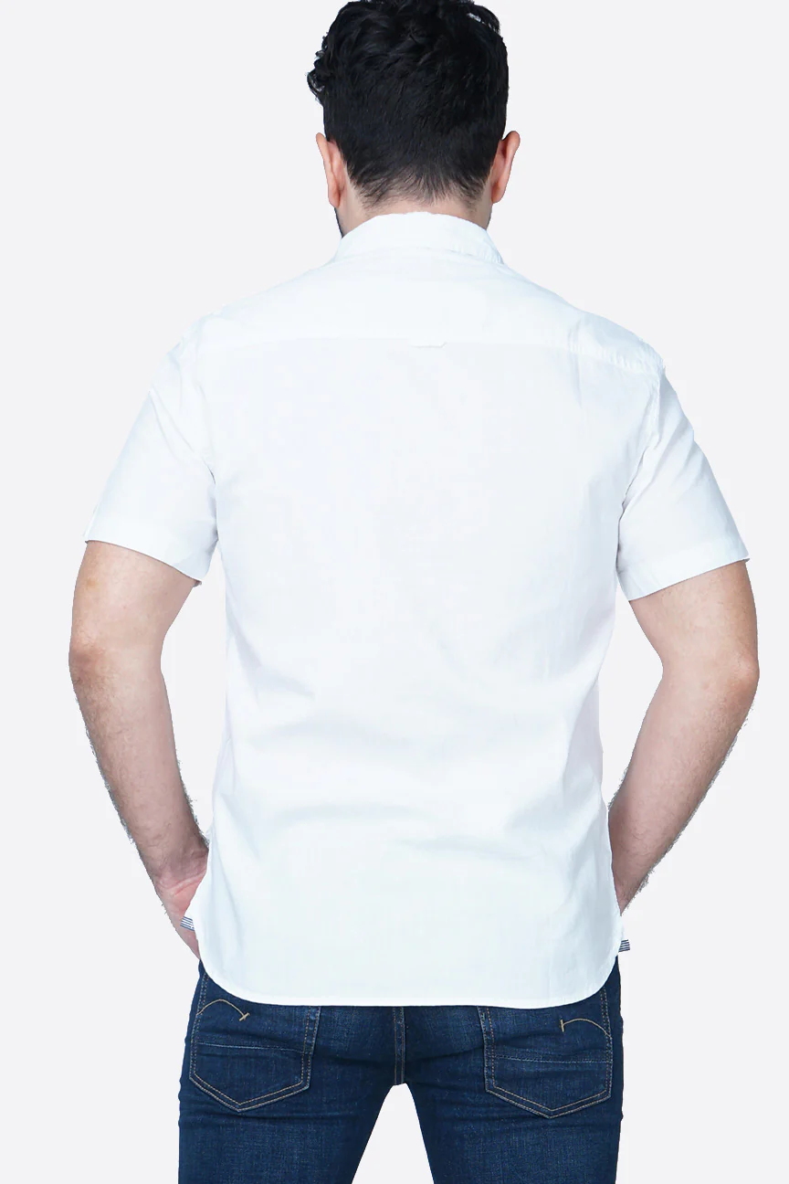 Kemeja Lengan Pendek Regular Magnus 20 Offwhite - Image 5