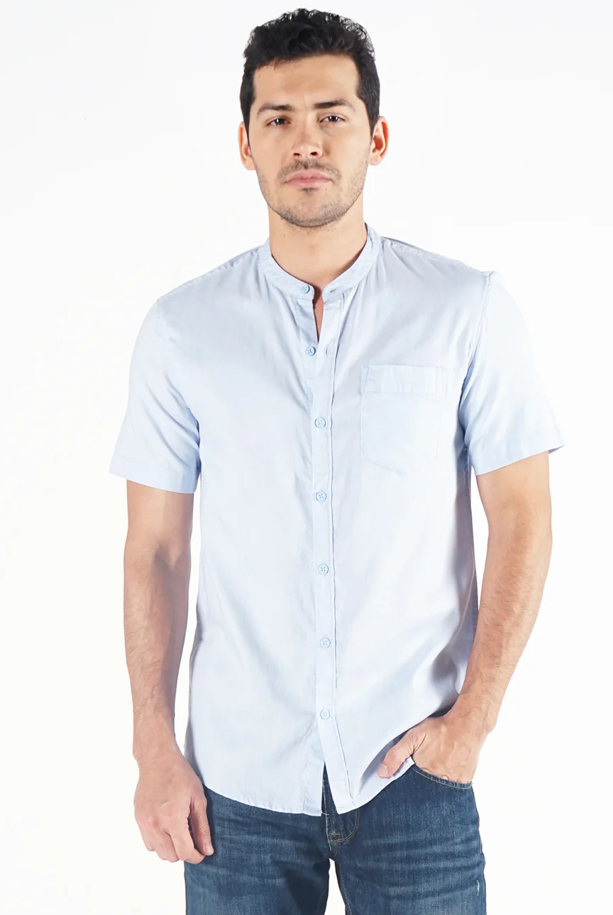 Kemeja Lengan Pendek Regular Magnus Blue Baby Blue