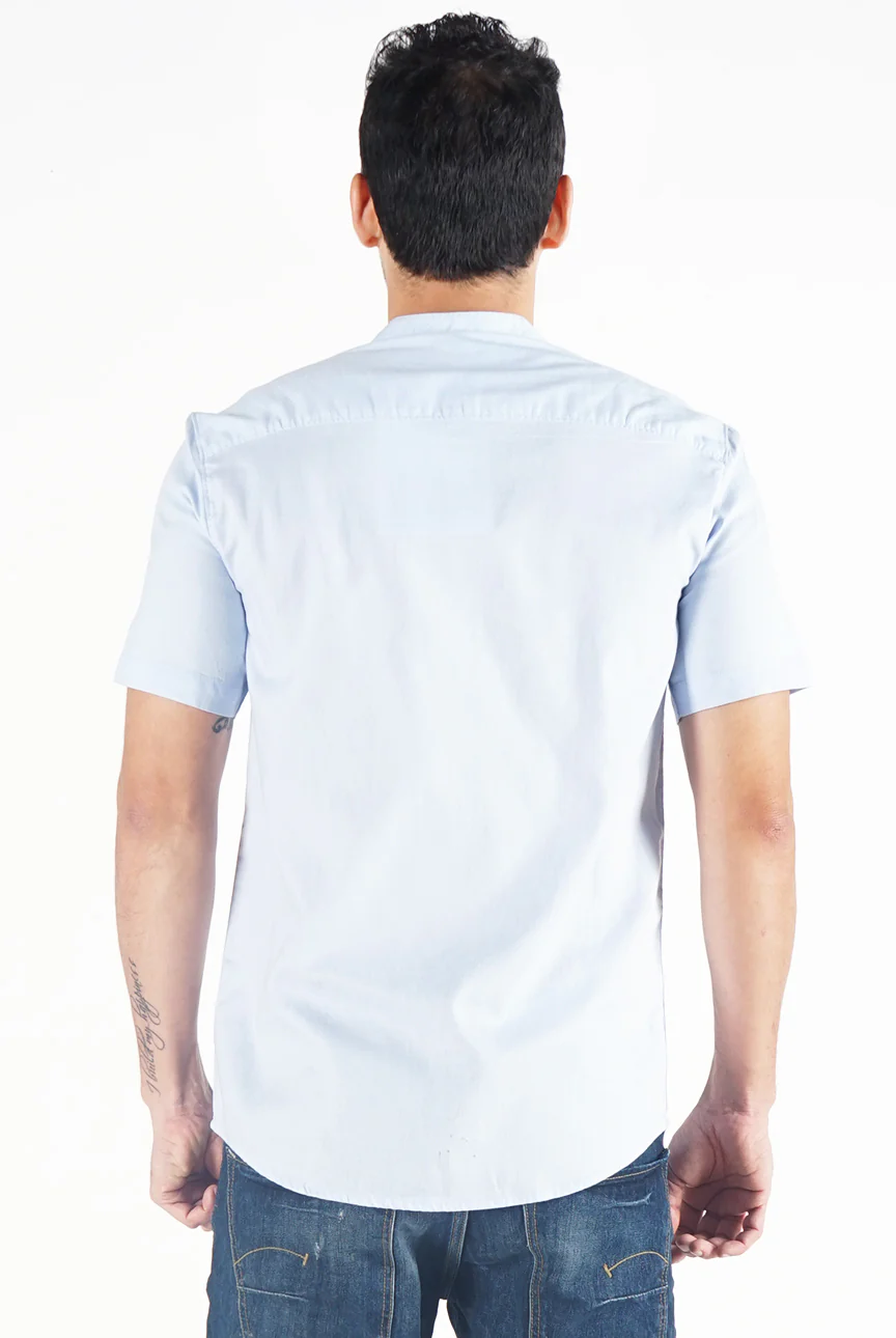 Kemeja Lengan Pendek Regular Magnus Blue Baby Blue - Image 3