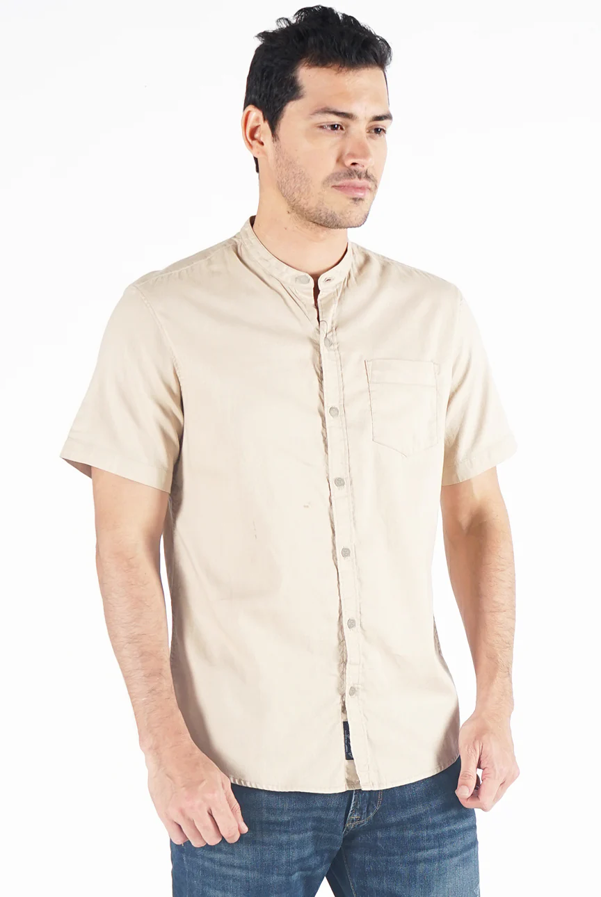 Kemeja Lengan Pendek Regular Magnus Khaki