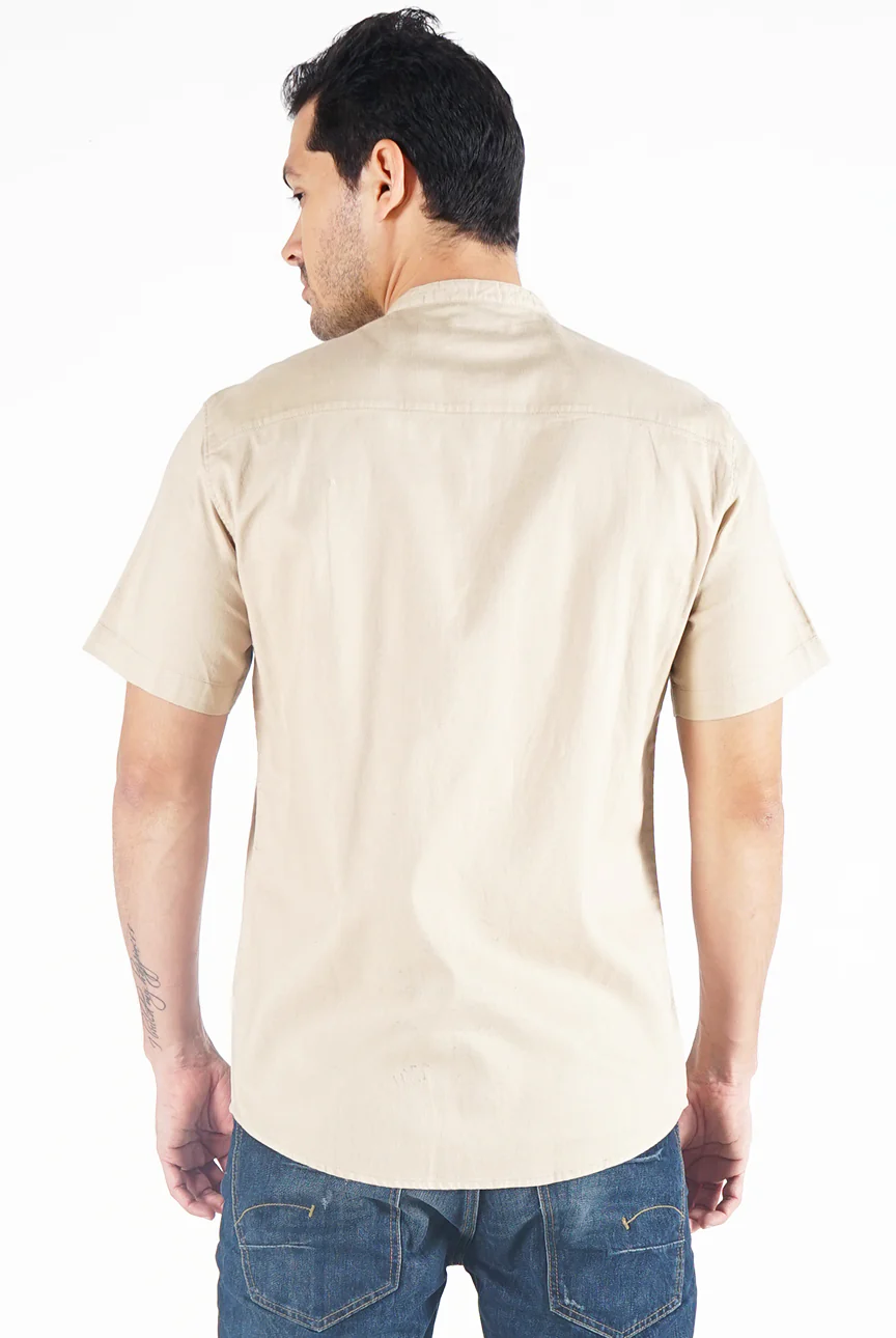 Kemeja Lengan Pendek Regular Magnus Khaki - Image 2