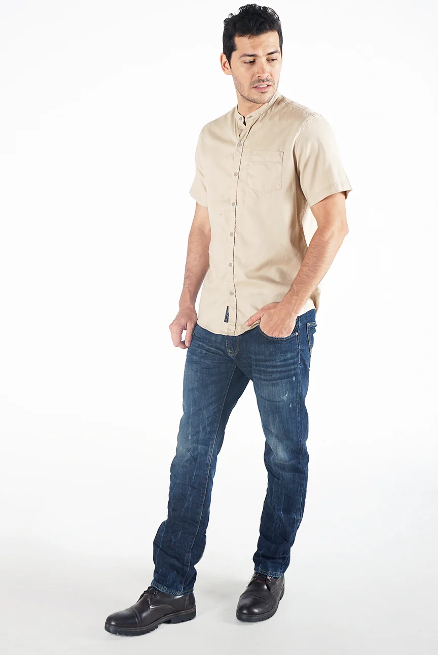 Kemeja Lengan Pendek Regular Magnus Khaki - Image 3