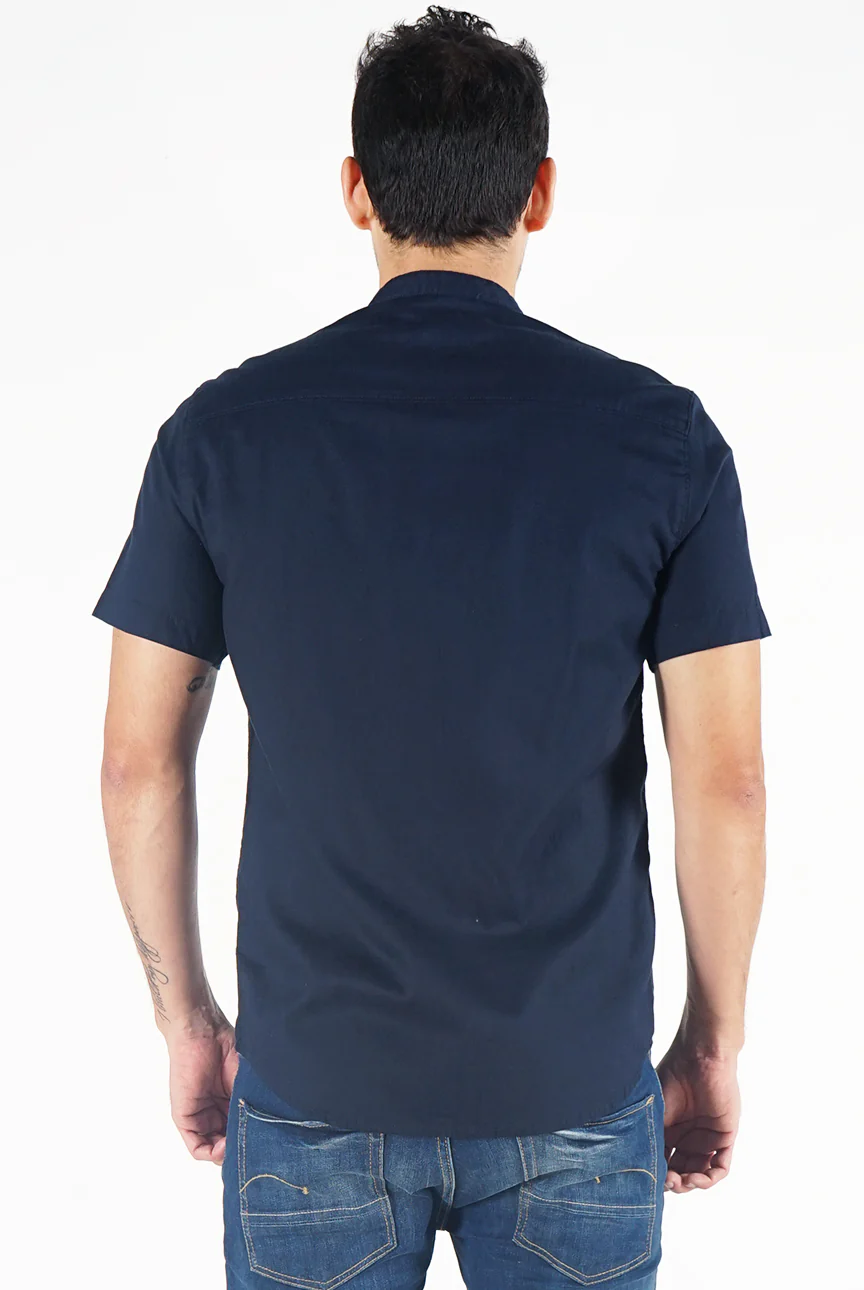 Kemeja Lengan Pendek Regular Magnus Dark Navy - Image 2