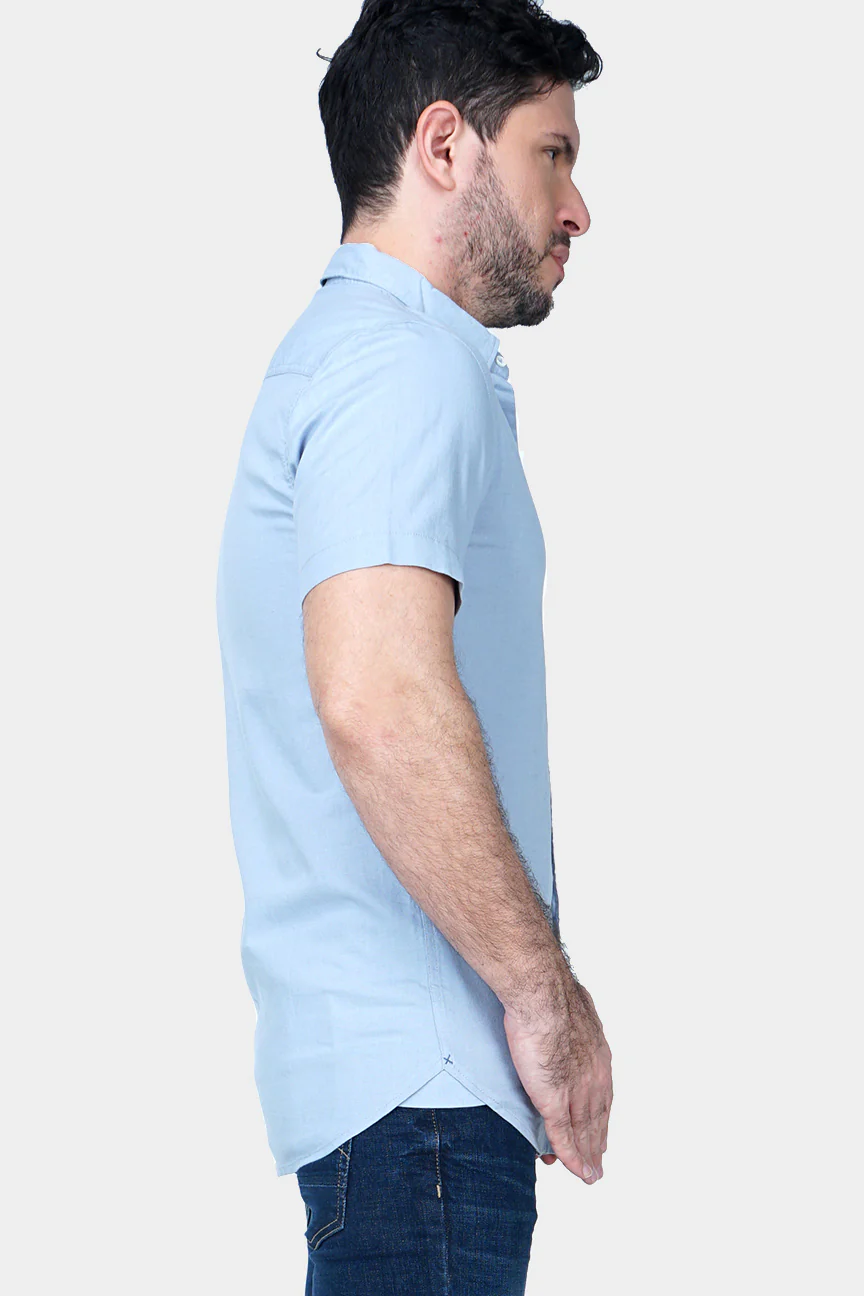 Kemeja Lengan Pendek Regular Magnus Volta Light Grey - Image 3