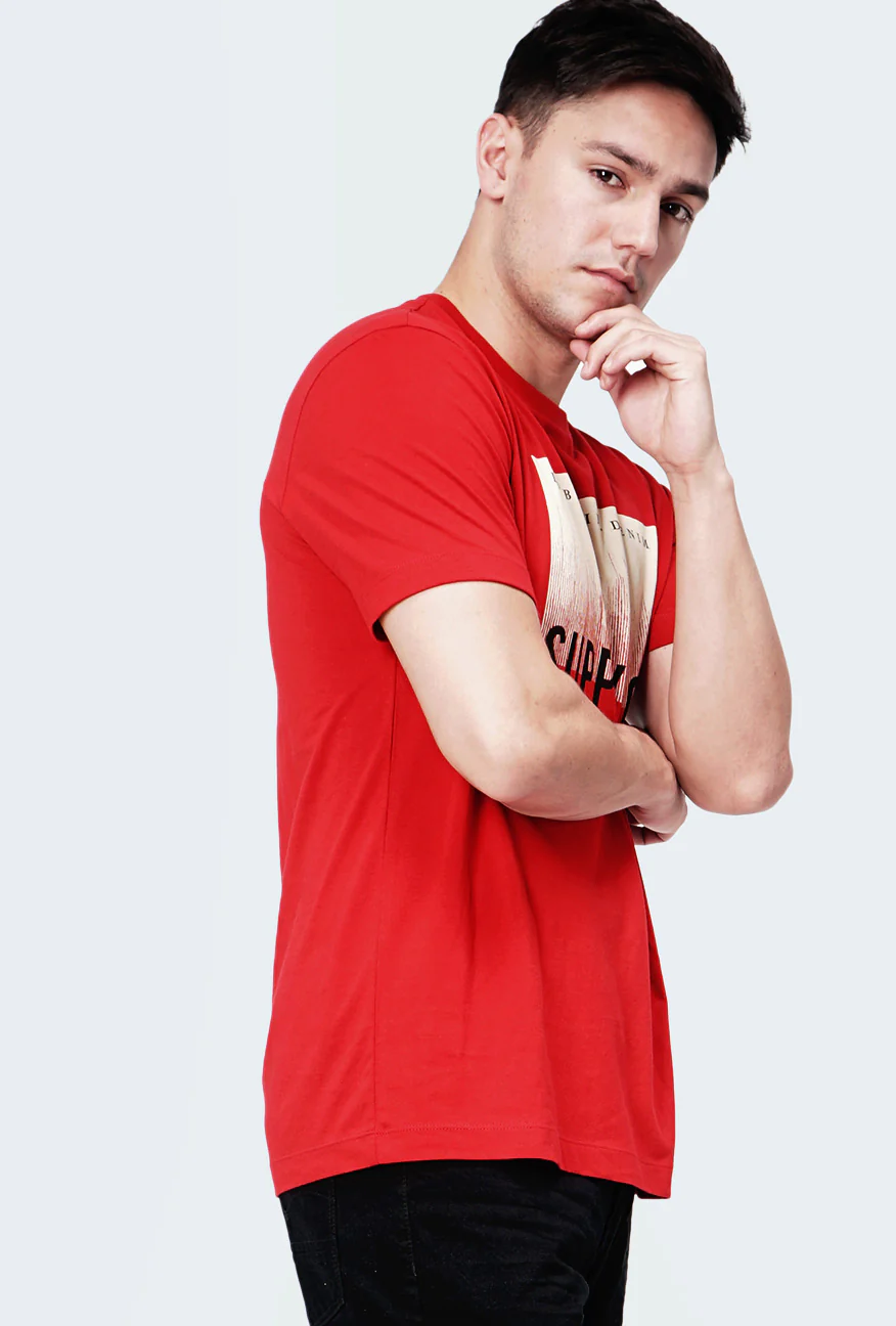 T-Shirt Lengan Pendek Maiken Red - Image 4