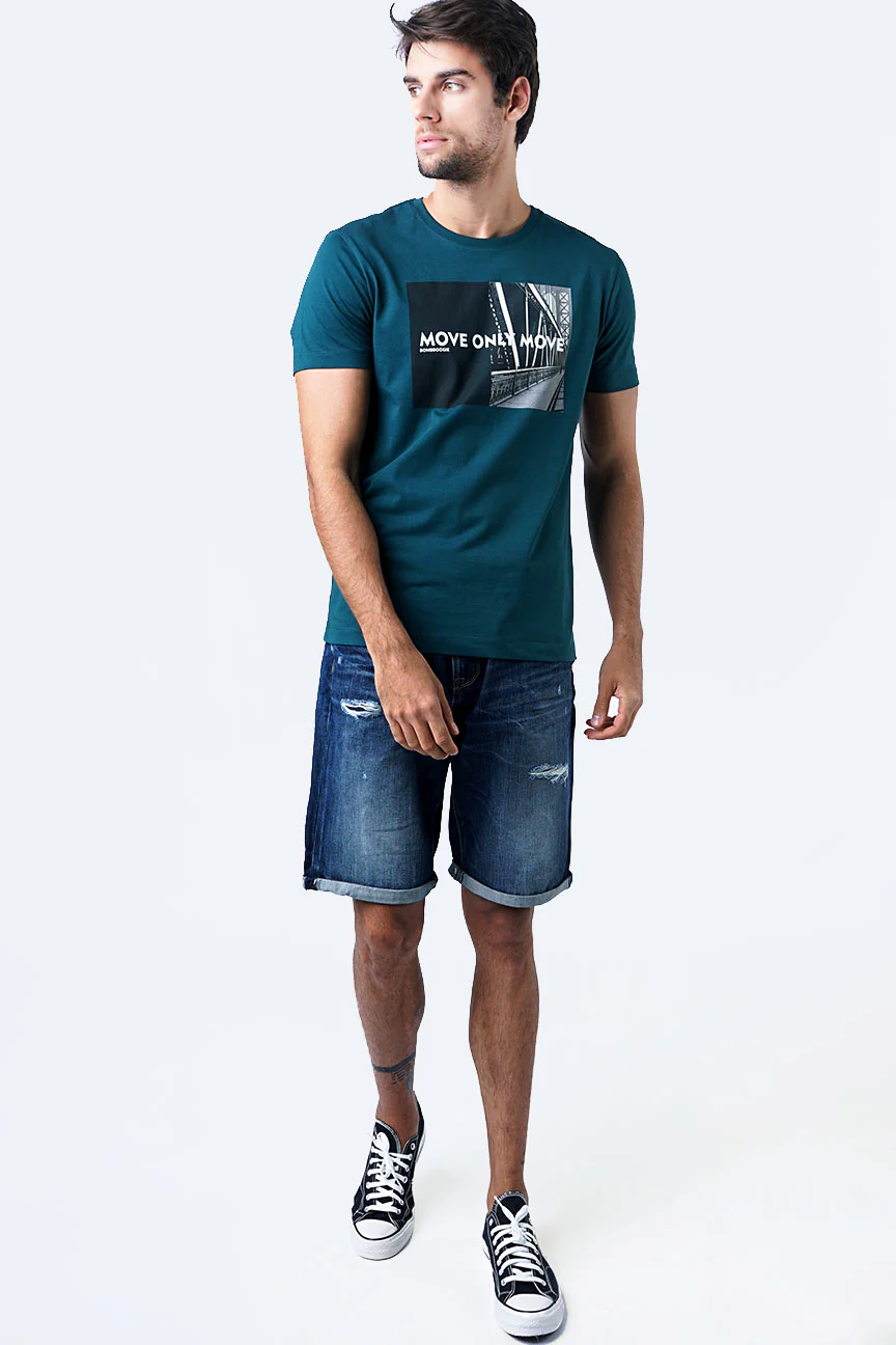 T-Shirt Lengan Pendek Mescla Dark Green