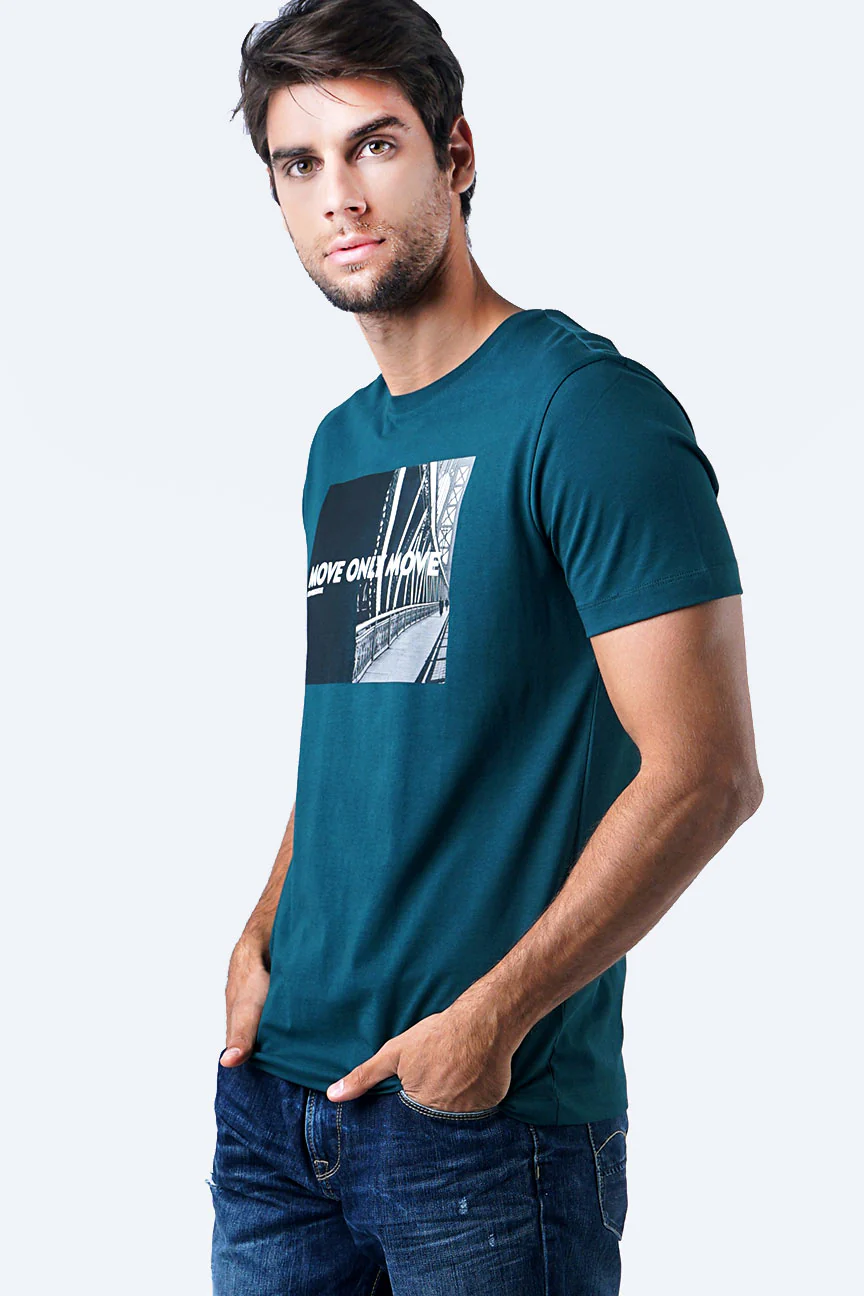 T-Shirt Lengan Pendek Mescla Dark Green - Image 2