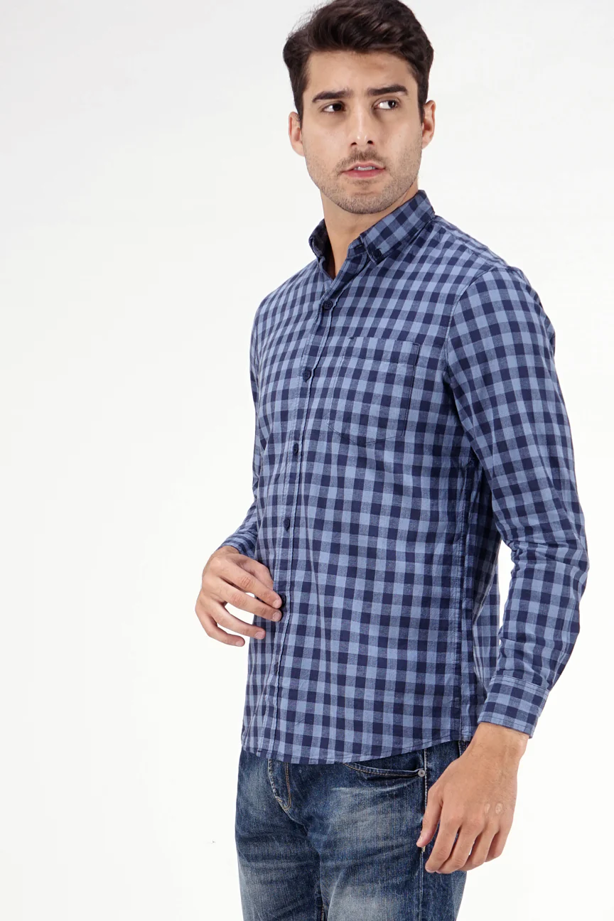 Kemeja Lengan Panjang Milner 2.0 Navy Blue Regular - Image 2