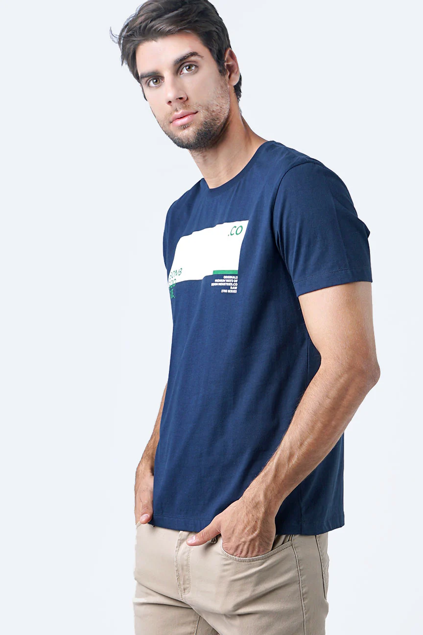 T-Shirt Lengan Pendek Monzie Navy