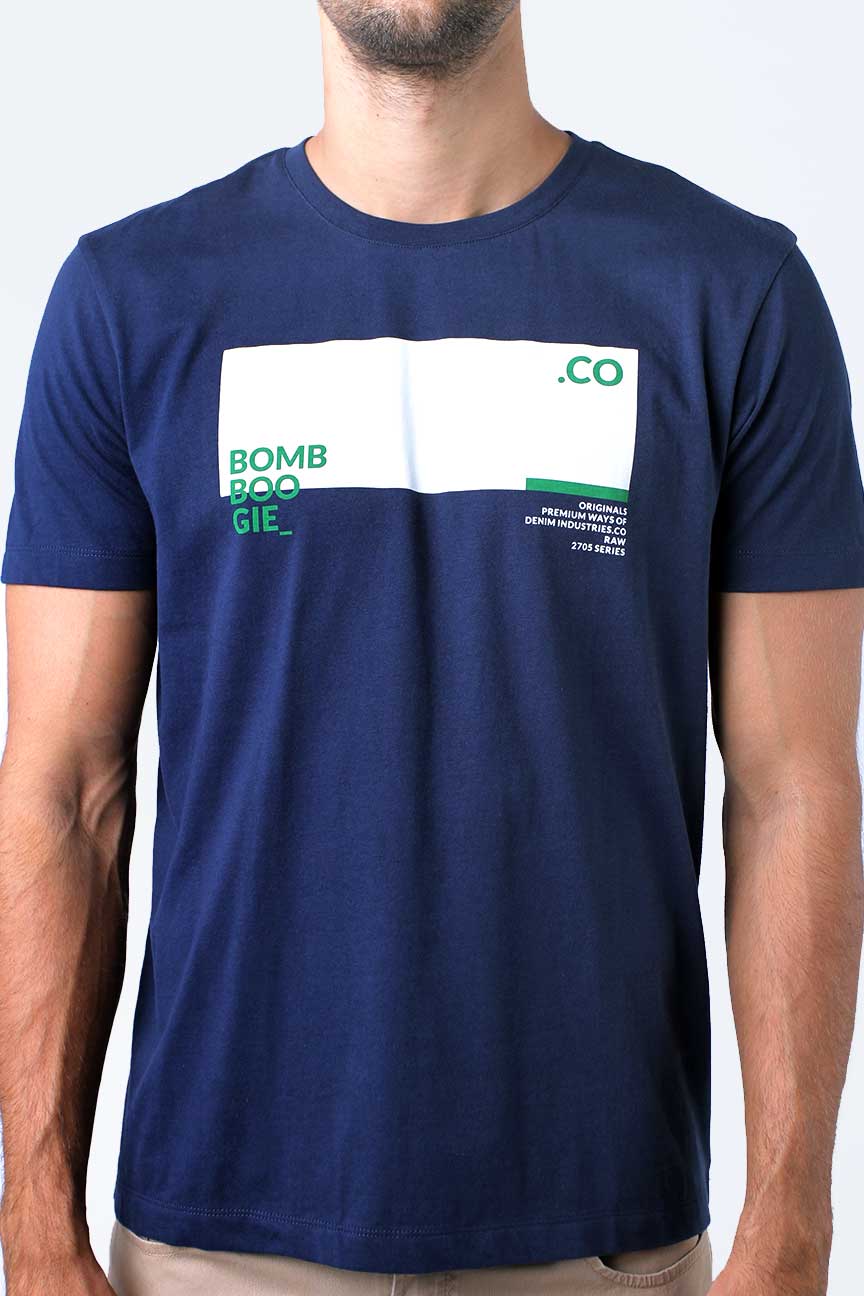 T-Shirt Lengan Pendek Monzie Navy - Image 2