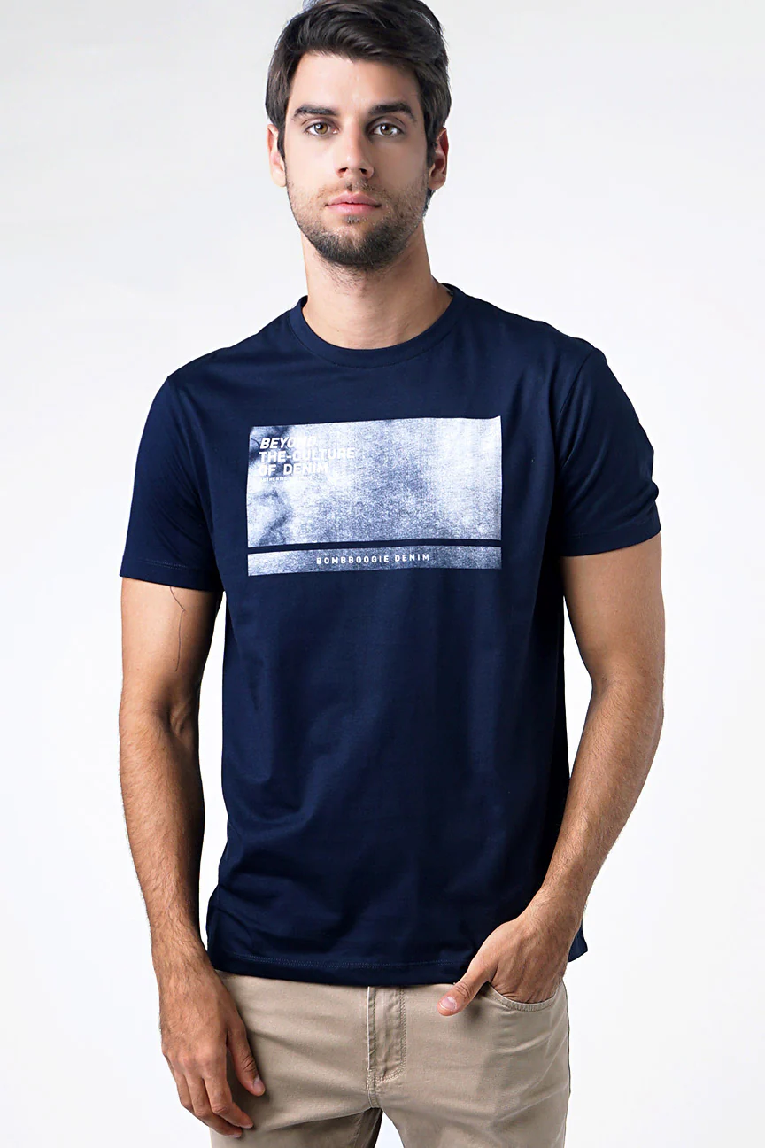 T-Shirt Lengan Pendek Morvost Dark Navy - Image 3