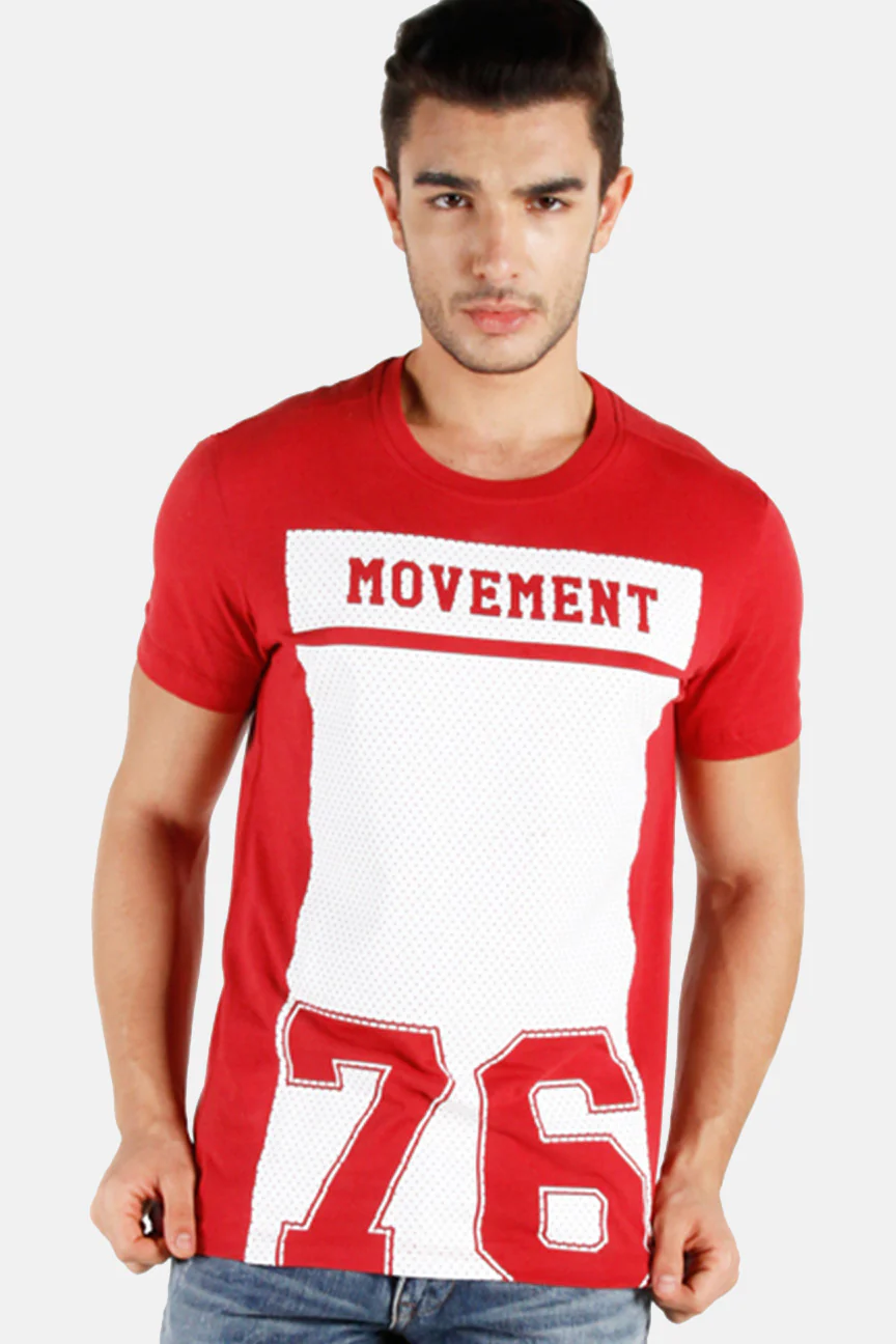 T-Shirt Lengan Pendek Move Run Maroon