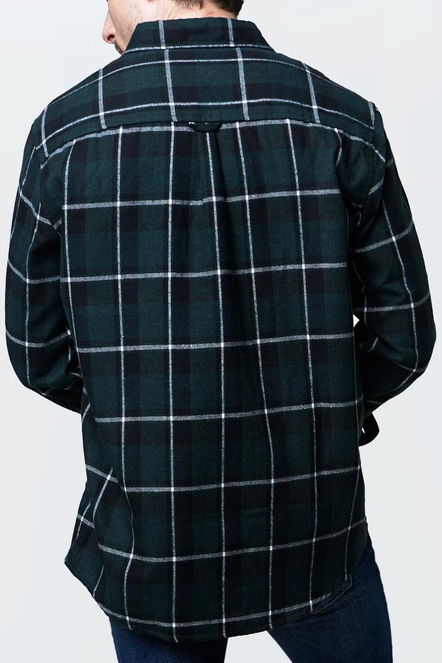 Kemeja Flanel Navaro Black Green - Image 5
