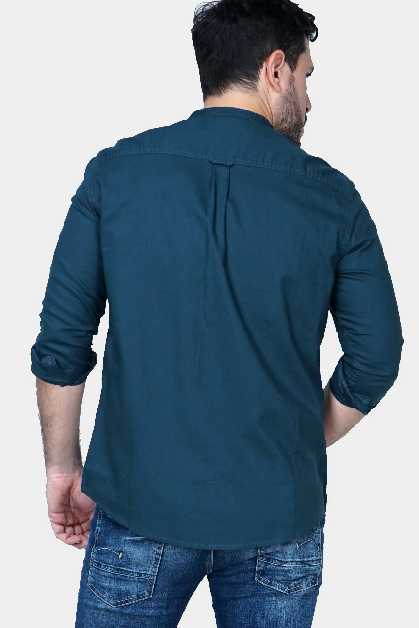 Kemeja Lengan Panjang Regular Nebraska Dark Green - Image 2