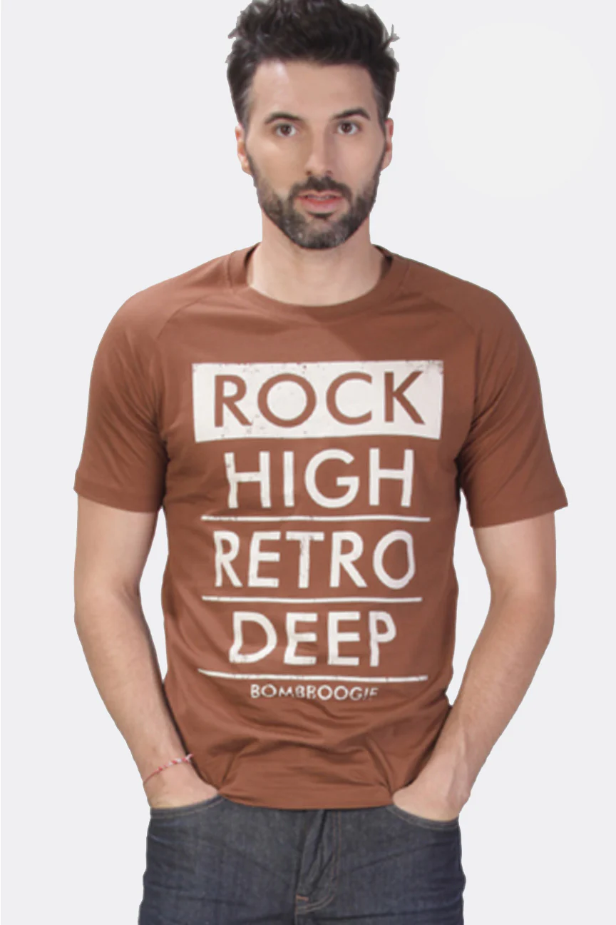 T-Shirt Lengan Pendek Neckle Brown Brown