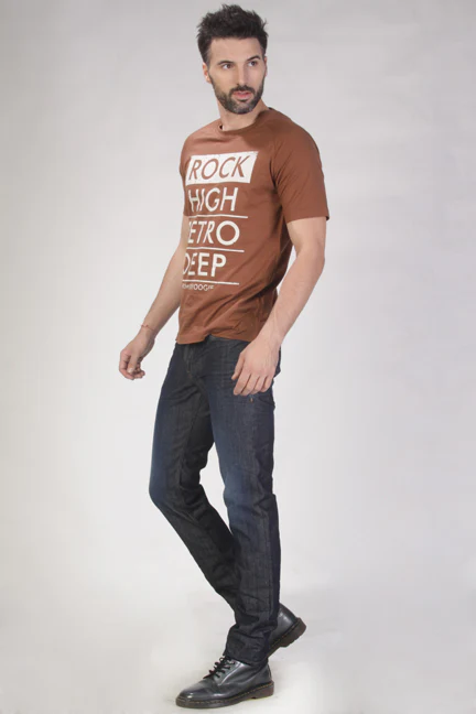 T-Shirt Lengan Pendek Neckle Brown Brown - Image 2