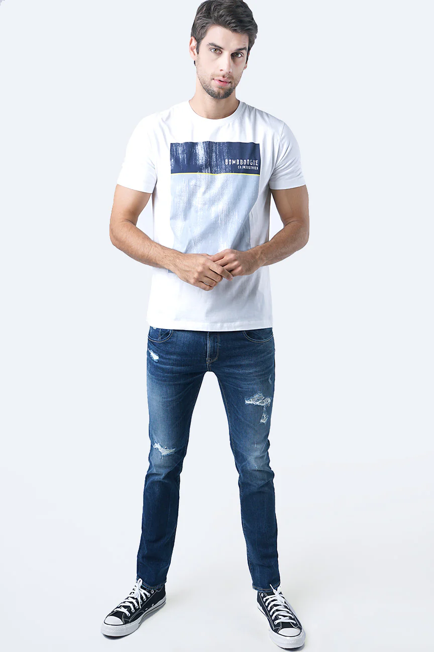 T-Shirt Lengan Pendek Nessville Offwhite - Image 3