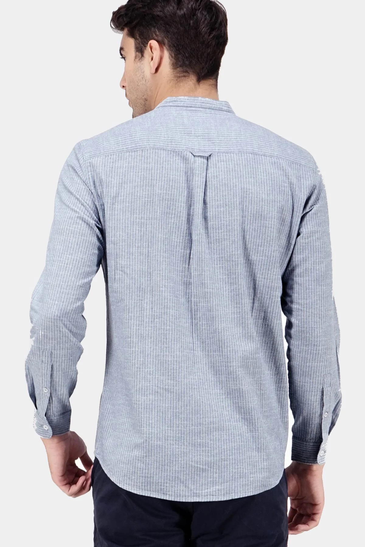Kemeja Lengan Panjang Regular Noa Blue White - Image 4