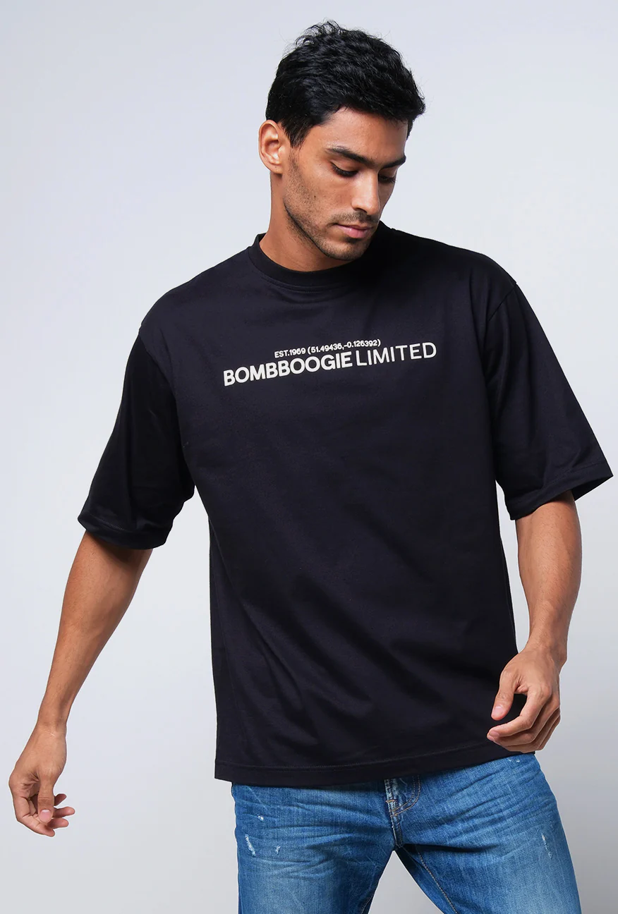 Oblitt Black Ss Oversized Tee