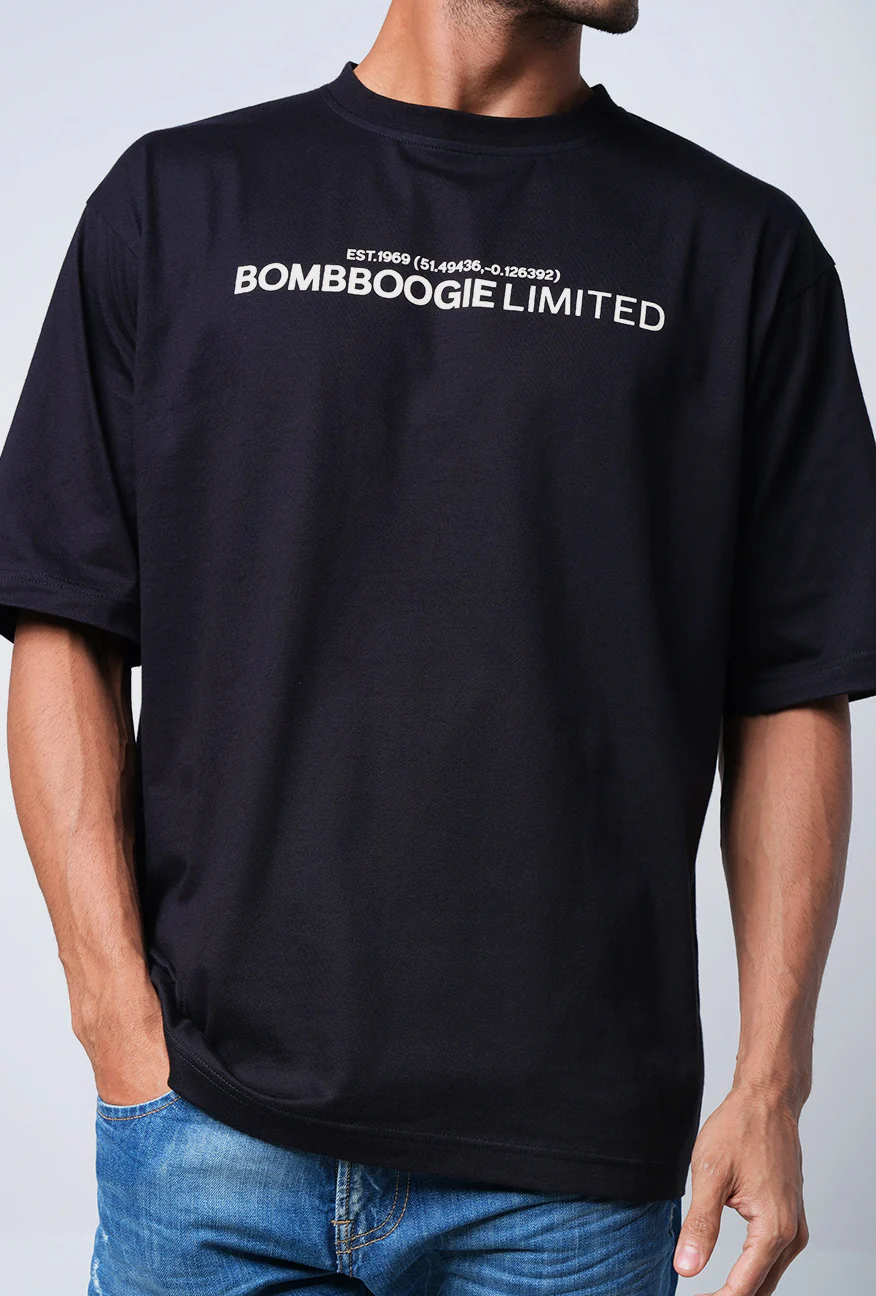 Oblitt Black Ss Oversized Tee - Image 5