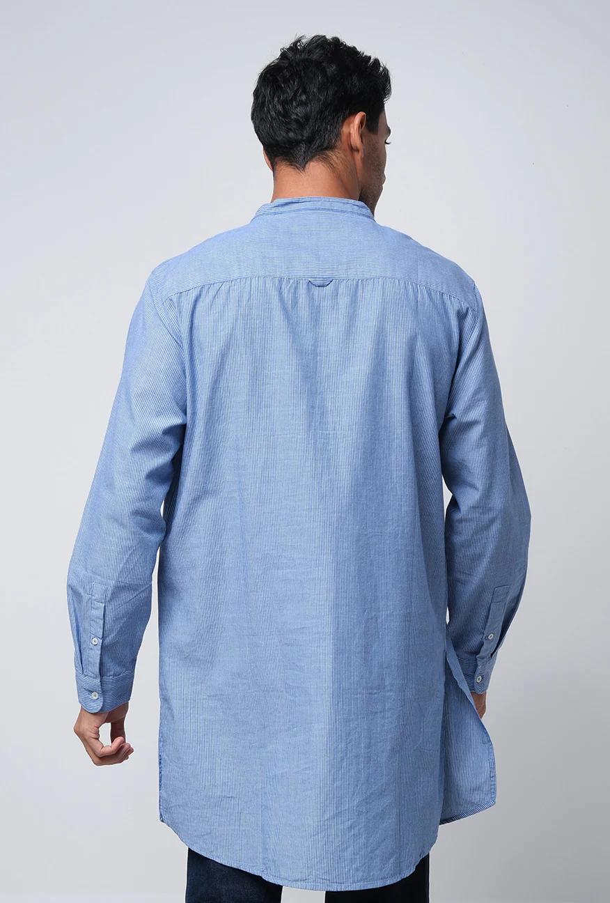 Kemeja Koko Regular Oscar Blue White - Image 4