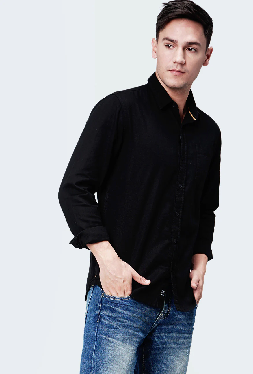 Kemeja Lengan Panjang Ottoman 2.0 Black