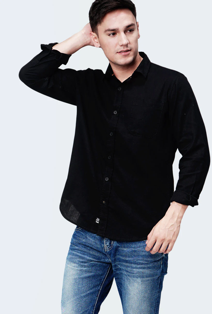 Kemeja Lengan Panjang Ottoman 2.0 Black - Image 4