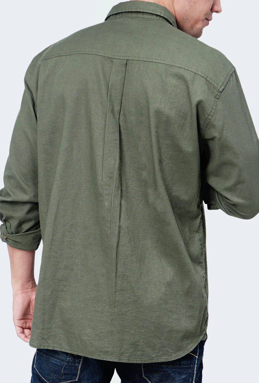 Kemeja Lengan Panjang Ottoman Dark Green - Image 5