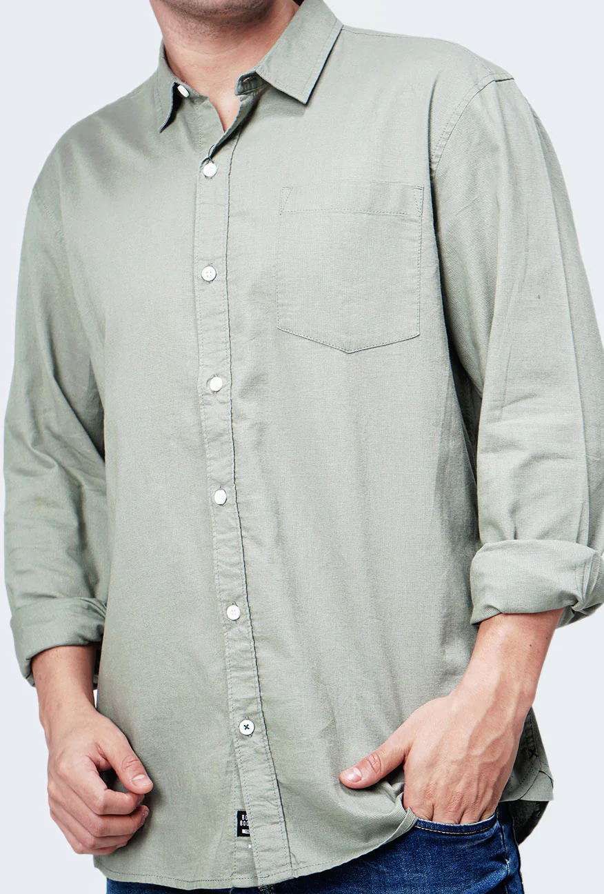 Kemeja Lengan Panjang Ottoman Dusty Green - Image 2