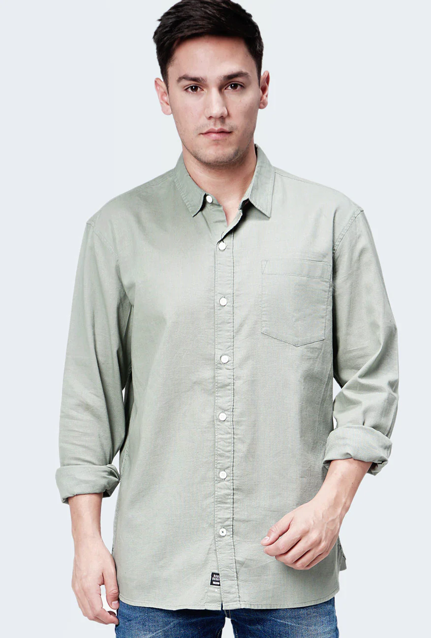 Kemeja Lengan Panjang Ottoman Dusty Green - Image 4