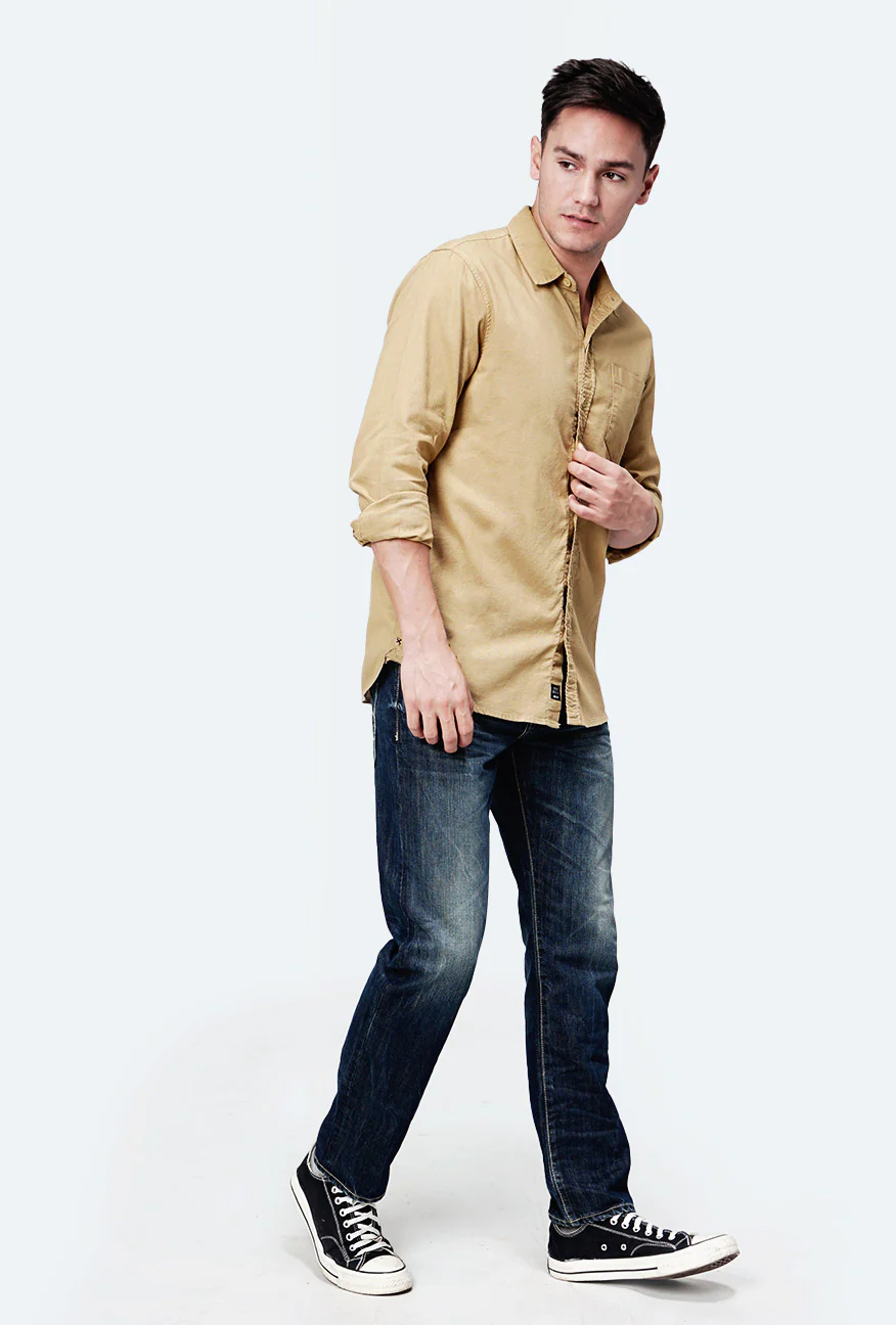 Kemeja Lengan Panjang Ottoman Khaki - Image 3