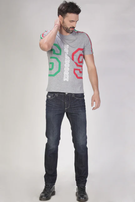 T-Shirt Lengan Pendek Pirlos Stripe Misty - Image 4