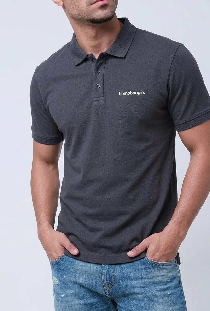 Polo Shirt Natword Dark Grey - Image 3