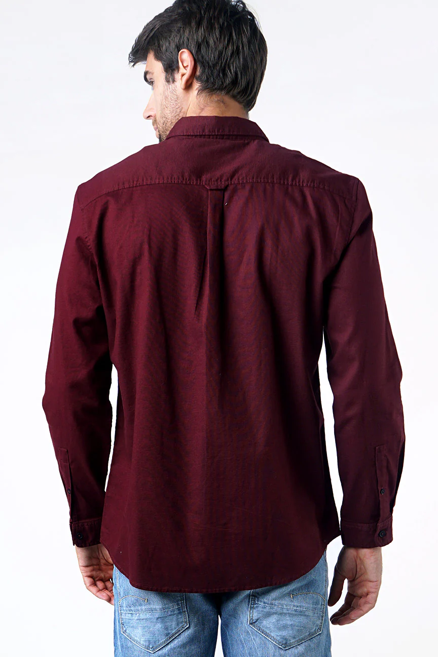 Kemeja Lengan Panjang Pocky 2.0 Maroon - Image 4