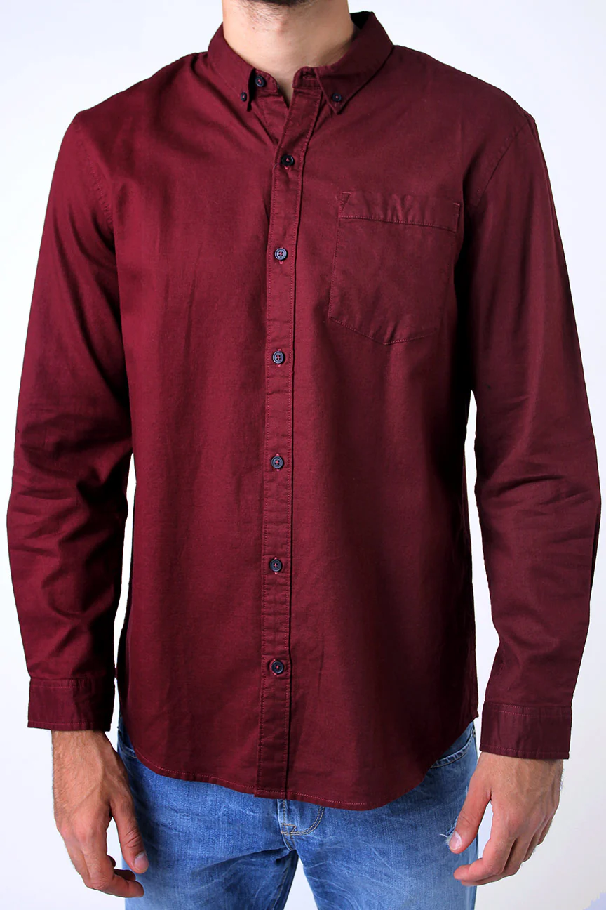 Kemeja Lengan Panjang Pocky 2.0 Maroon - Image 5