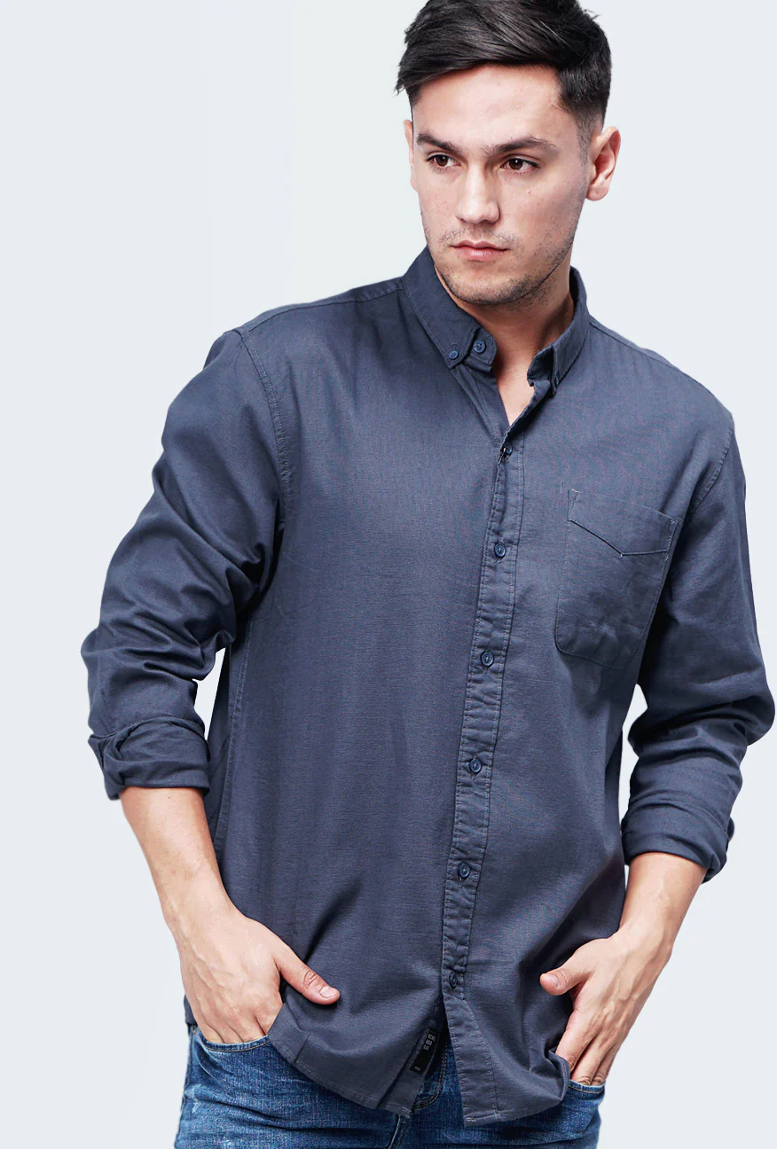 Kemeja Pocky Charcoal Dark Green - Image 6
