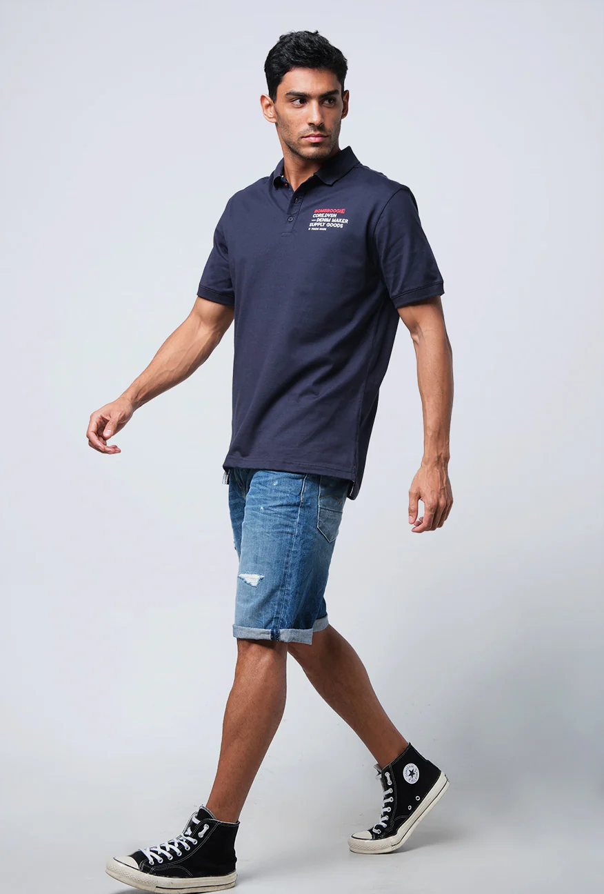 Polo Shirt Slimfit Elcort Dark Navy - Image 2