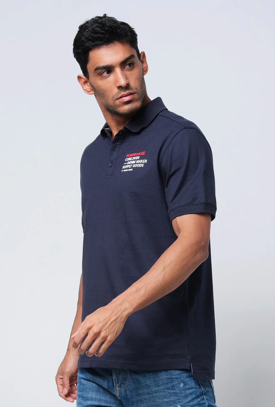 Polo Shirt Slimfit Elcort Dark Navy - Image 3