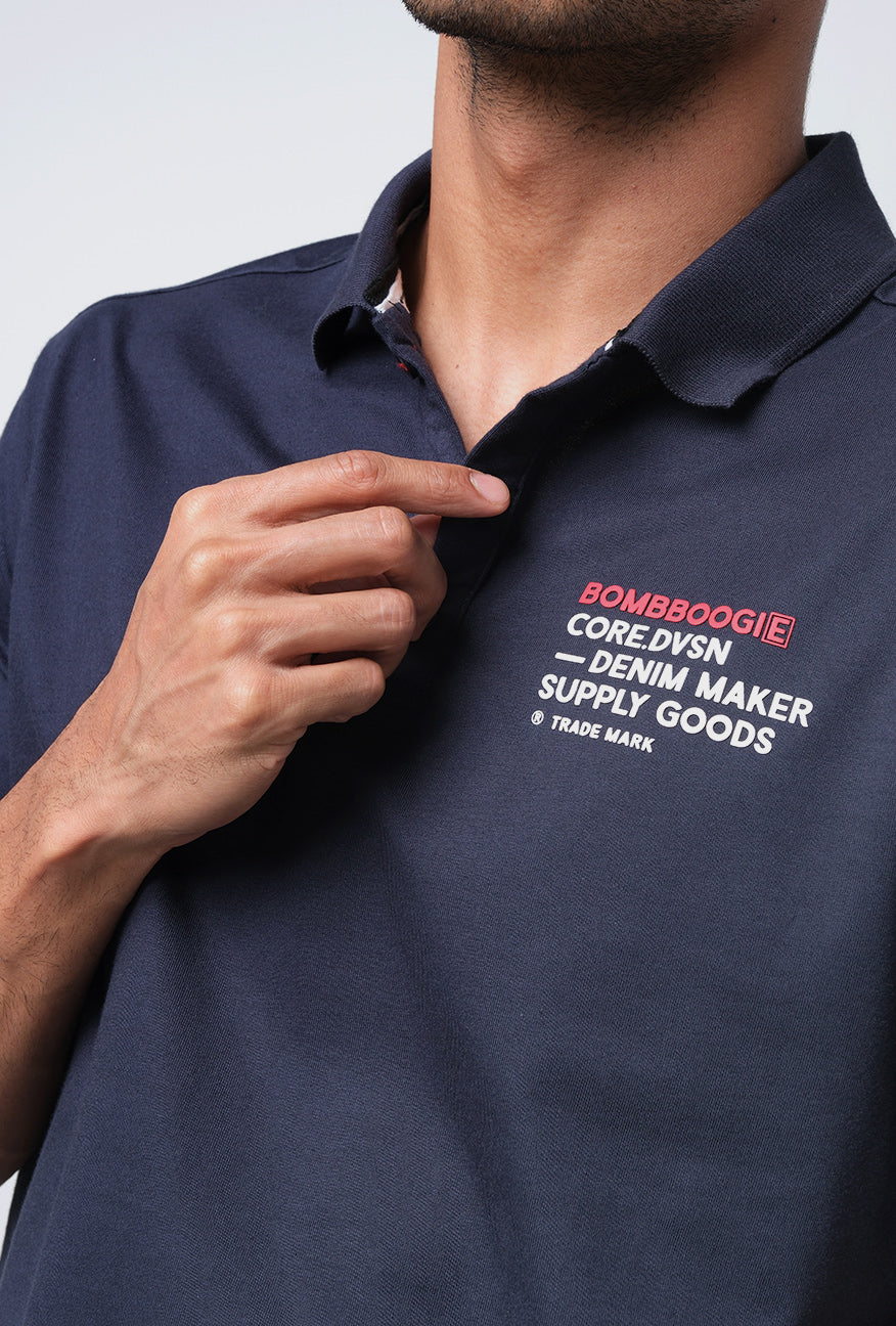 Polo Shirt Slimfit Elcort Dark Navy - Image 4