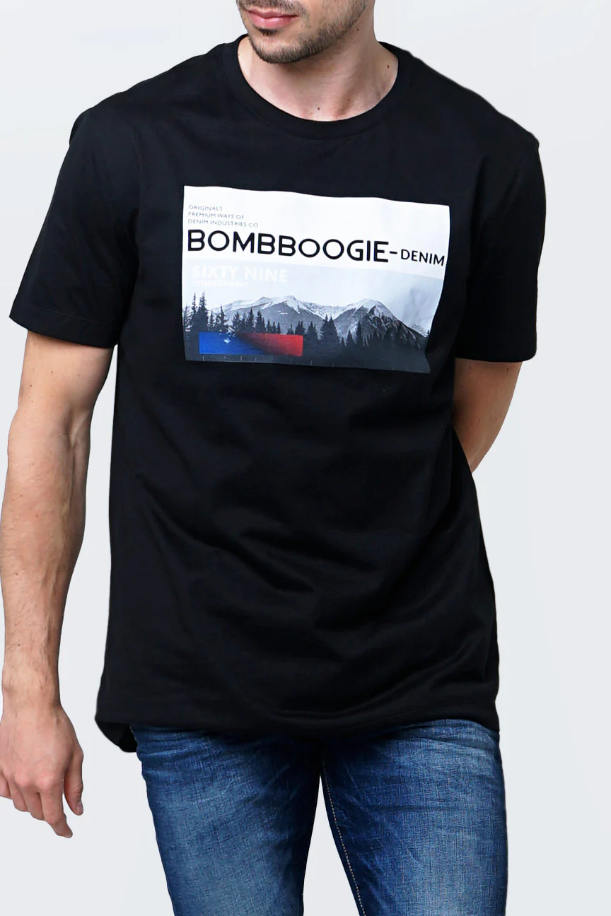 T-Shirt Lengan Pendek Popper Black