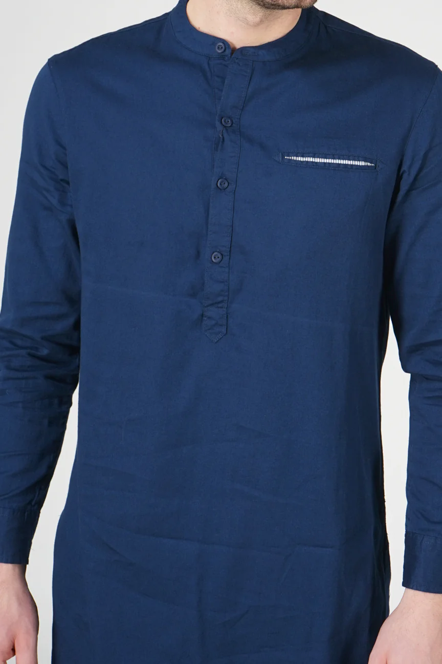 Kemeja Koko Regular Primo Navy - Image 4