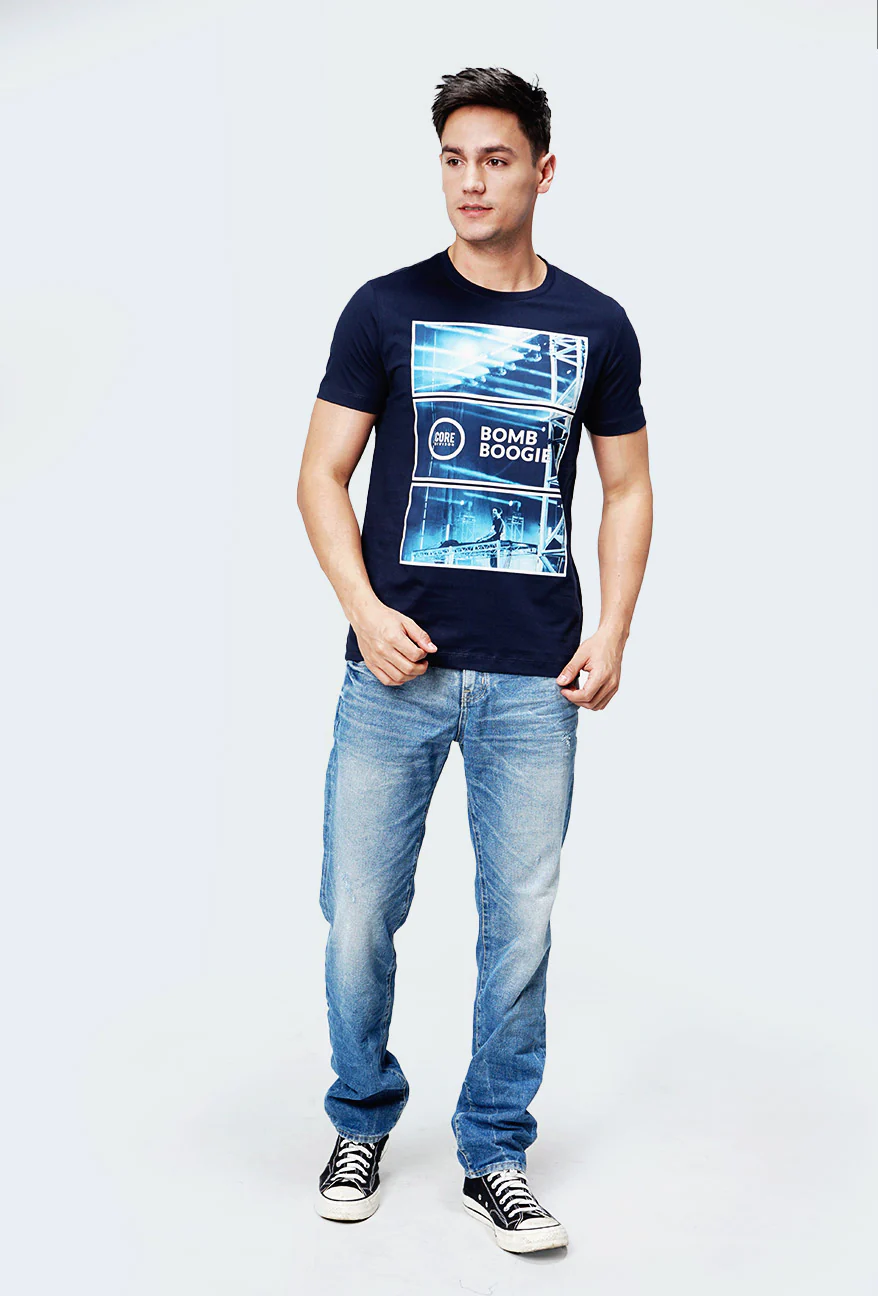 T-Shirt Lengan Pendek Quilen Dark Navy - Image 3