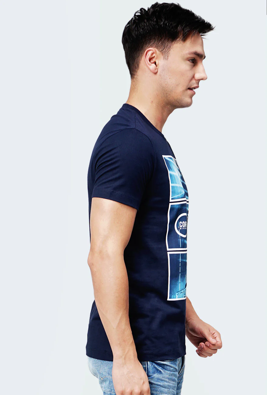 T-Shirt Lengan Pendek Quilen Dark Navy - Image 4