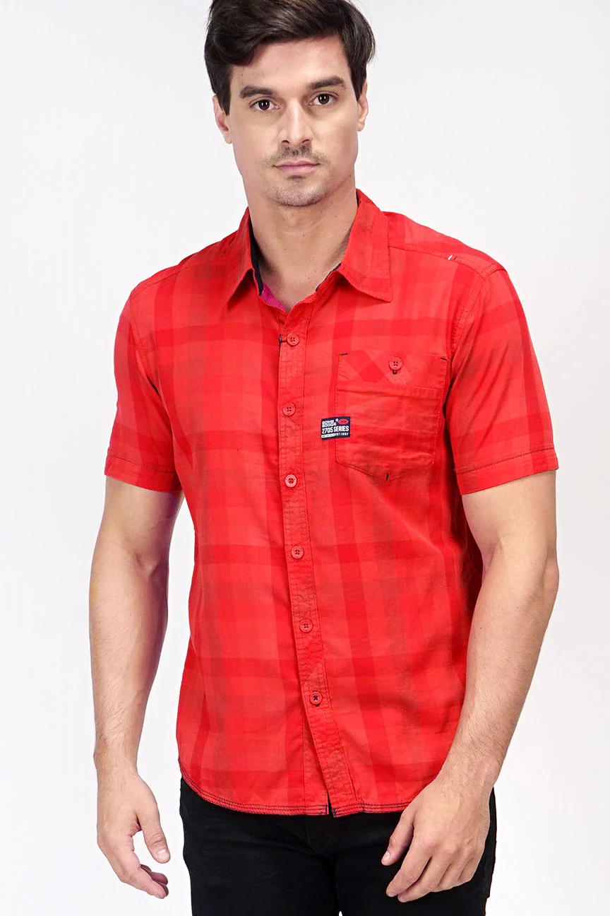 Kemeja Lengan Pendek Red Devil2