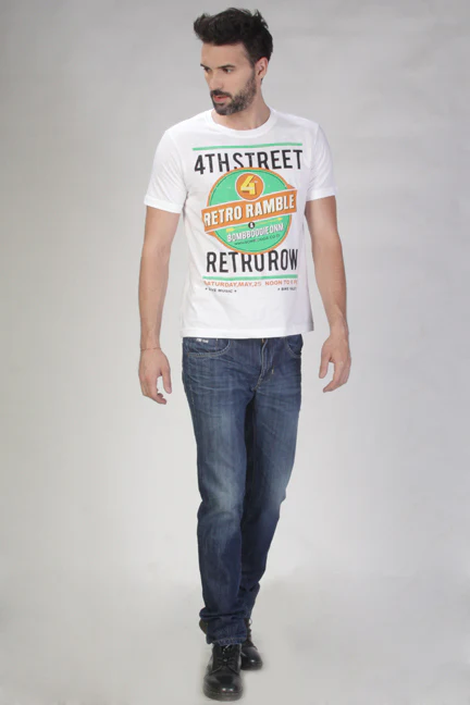 T-Shirt Lengan Pendek Retro Posters White - Image 2