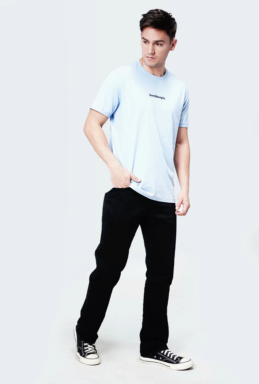 T-Shirt Lengan Pendek Rifflet Light Blue - Image 3
