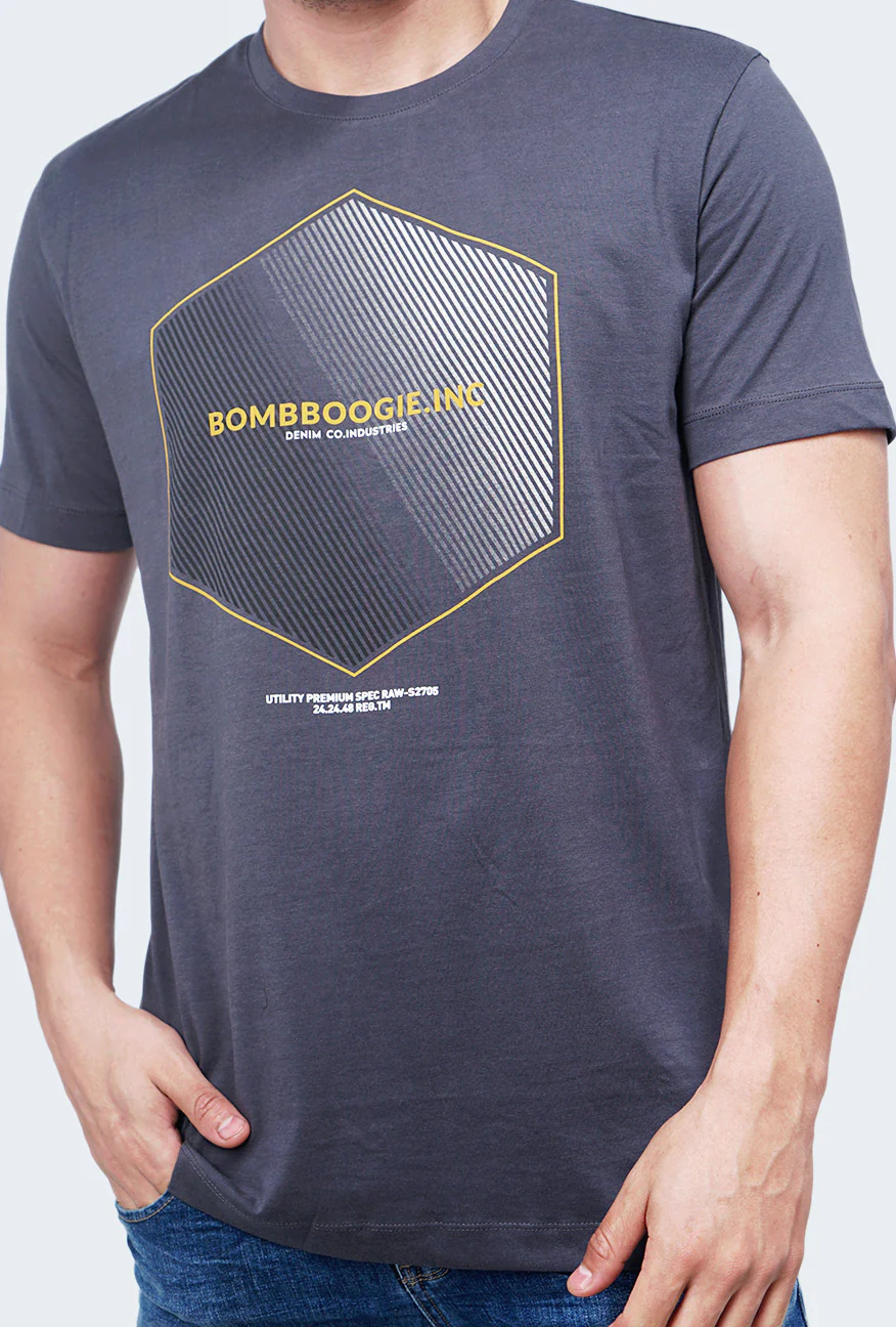 T-Shirt Lengan Pendek Rileey Grey - Image 2